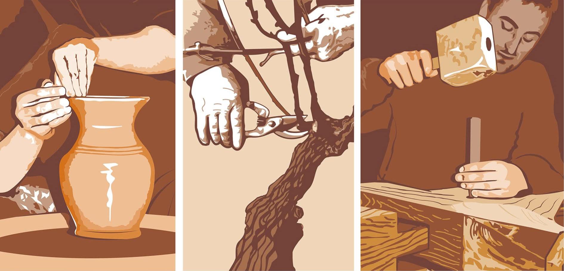 Photo du panneau : mémoire des gestes